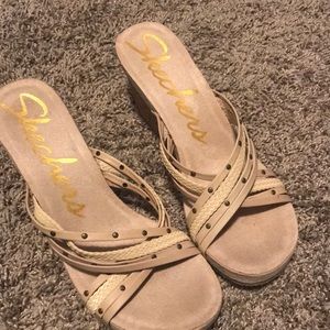 Tan sketchers wedges